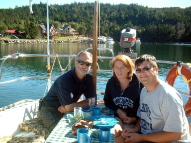 Skipper with guests