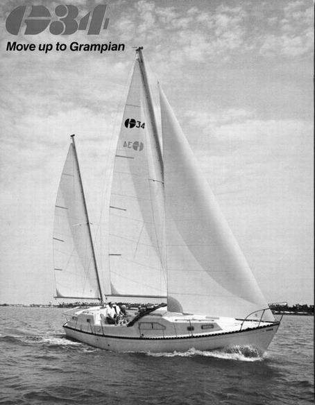 Grampian 34 sales brochure, page 1